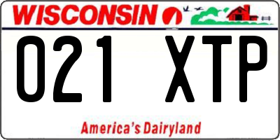 WI license plate 021XTP