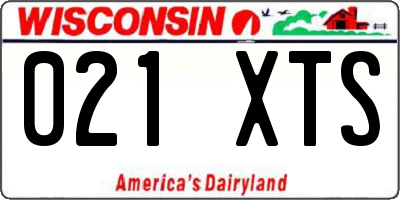 WI license plate 021XTS