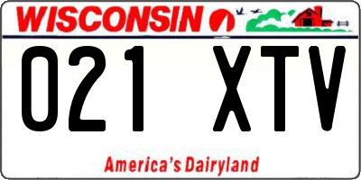WI license plate 021XTV