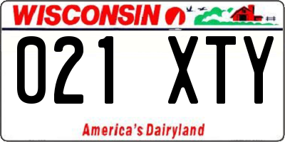 WI license plate 021XTY