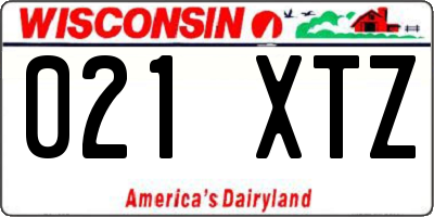 WI license plate 021XTZ