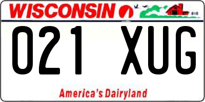 WI license plate 021XUG