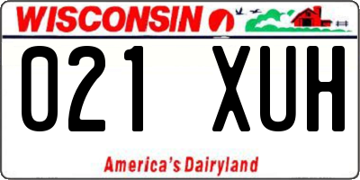 WI license plate 021XUH