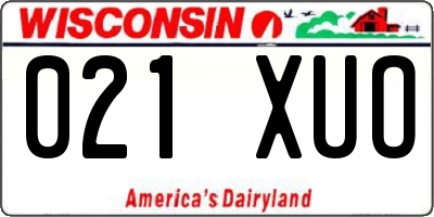 WI license plate 021XUO