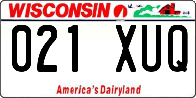 WI license plate 021XUQ