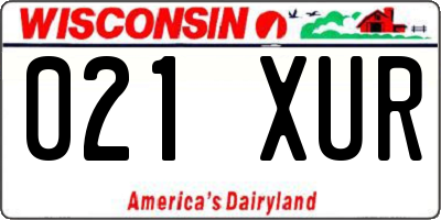 WI license plate 021XUR