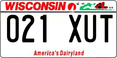 WI license plate 021XUT