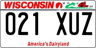 WI license plate 021XUZ