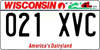 WI license plate 021XVC