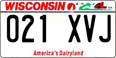 WI license plate 021XVJ