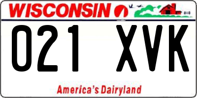 WI license plate 021XVK