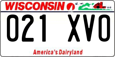 WI license plate 021XVO