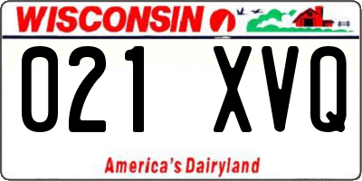 WI license plate 021XVQ