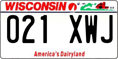 WI license plate 021XWJ