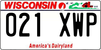 WI license plate 021XWP