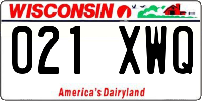 WI license plate 021XWQ