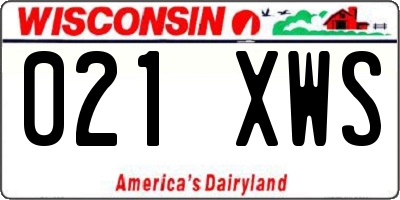 WI license plate 021XWS