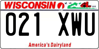 WI license plate 021XWU