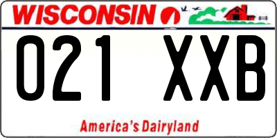 WI license plate 021XXB
