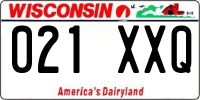 WI license plate 021XXQ