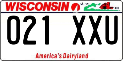WI license plate 021XXU