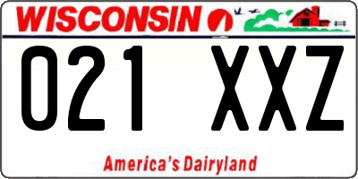 WI license plate 021XXZ