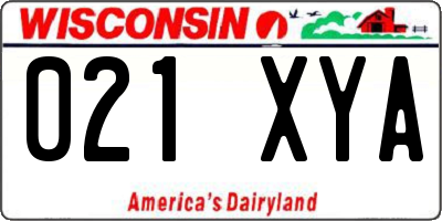 WI license plate 021XYA