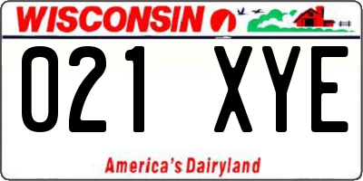 WI license plate 021XYE