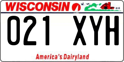 WI license plate 021XYH