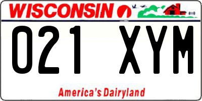 WI license plate 021XYM