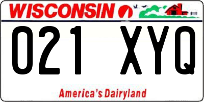 WI license plate 021XYQ