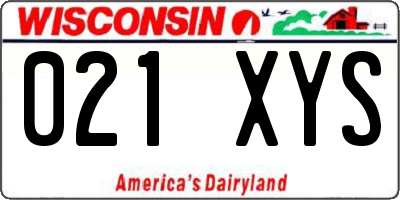 WI license plate 021XYS