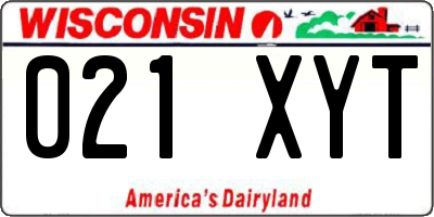 WI license plate 021XYT
