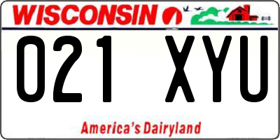 WI license plate 021XYU