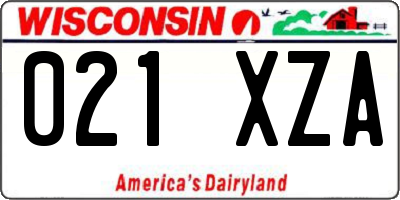 WI license plate 021XZA