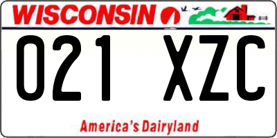 WI license plate 021XZC