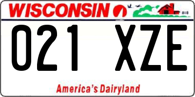 WI license plate 021XZE