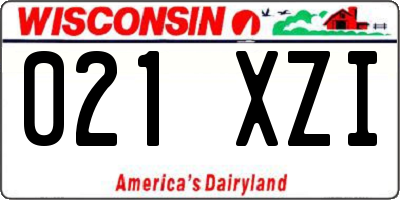 WI license plate 021XZI
