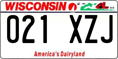 WI license plate 021XZJ