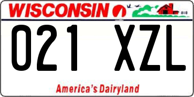 WI license plate 021XZL