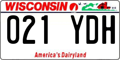 WI license plate 021YDH