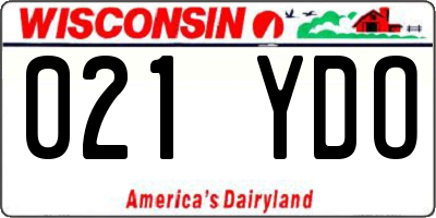 WI license plate 021YDO