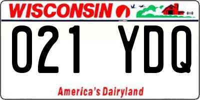 WI license plate 021YDQ