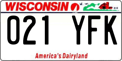 WI license plate 021YFK