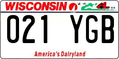 WI license plate 021YGB