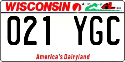WI license plate 021YGC