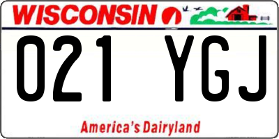 WI license plate 021YGJ