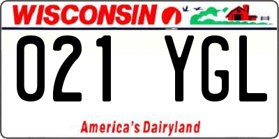 WI license plate 021YGL