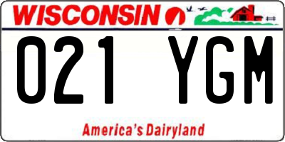 WI license plate 021YGM