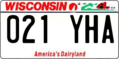 WI license plate 021YHA